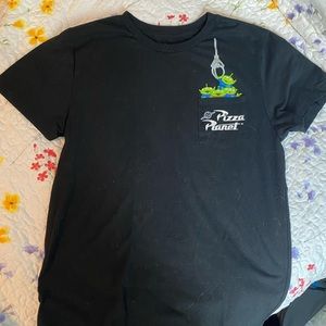 Pizza Planet Green Alien Pocket Tee